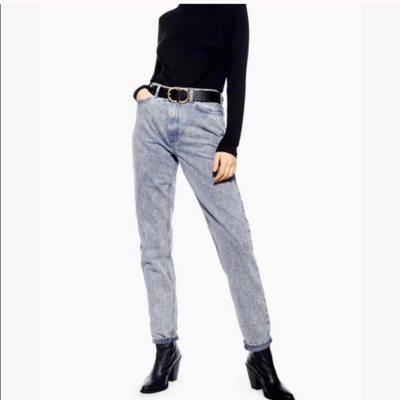 Topshop Acid Wash Mom Jeans - Picture 1 of 8